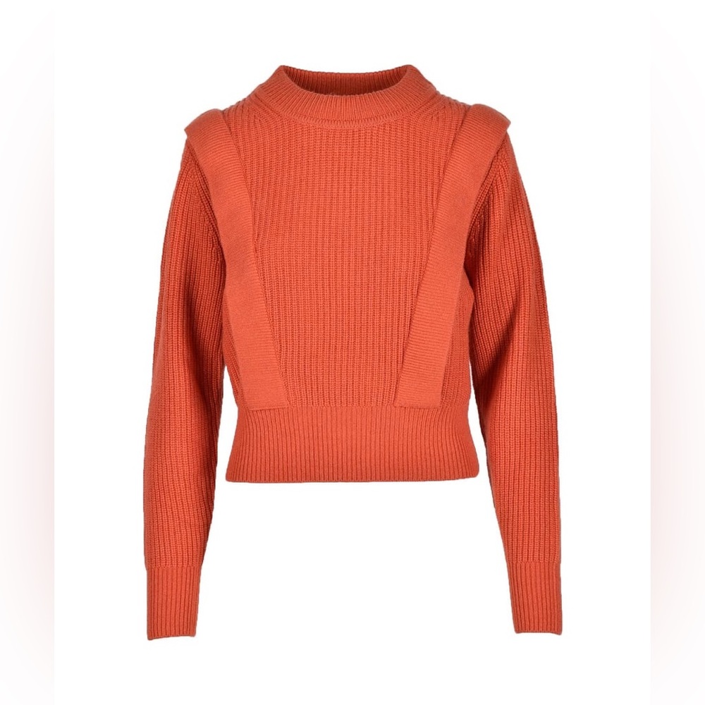 Michael Kors Burnt Orange Merino Wool Cashmere Sweater